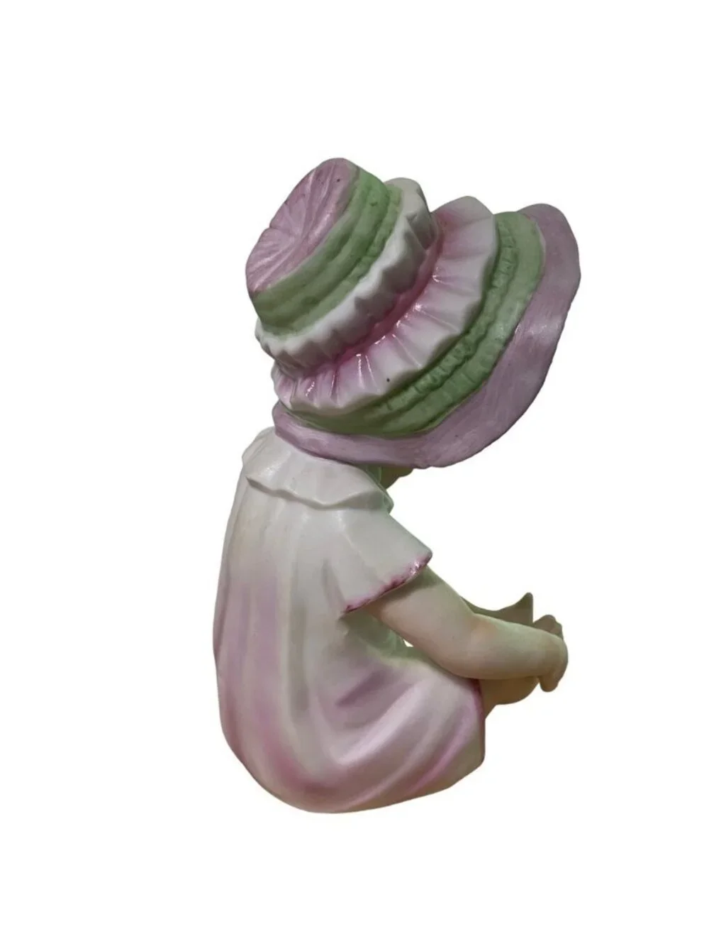 Vintage KPM Porcelain Baby Girl Toddler in Hat Figurine 7